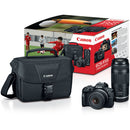 Canon EOS R100 Mirrorless Camera with 18-45mm and 75-300mm Lenses and Essentials+ Kit