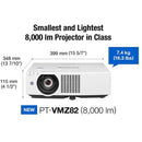 Panasonic PT-VMZ62 6500-Lumen WUXGA Laser 3LCD Projector (White)