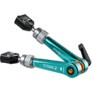 Bright Tangerine Titan Arm 2 (3/8"-16 Anti-Twist to 1/4"-20 Anti-Twist, Seaglass)
