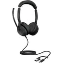 Jabra Evolve2 50 Stereo Wired USB-C/A & Bluetooth Headset (Microsoft Teams)