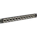 Auray RPPM12-1U Rack Panel for 12 Panel-Mount Connectors (1 RU)