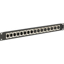 Auray RPPM16-1U Rack Panel for 16 Panel-Mount Connectors (1 RU)