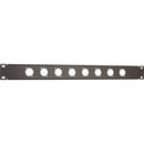 Auray RPPM8-1U Rack Panel for 8 Panel-Mount Connectors Kit with XLR Feedthrough Adapters (1 RU)