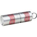 Olight i1R 2 EOS Rechargeable LED Key Chain Light (Flow Silver/Red)