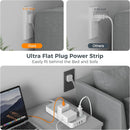 Tessan Surge Protector with Flat Plug, 8 AC Outlets, 2 USB-A & 1 USB-C (Gray, 6' Cord)