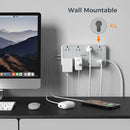 Tessan Surge Protector with Flat Plug, 8 AC Outlets, 2 USB-A & 1 USB-C (Gray, 6' Cord)