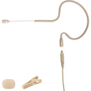 Galaxy Audio ESM4S Short-Boom Single-Earset Omnidirectional Electret Condenser Microphone with Mixed Connectors (Beige)