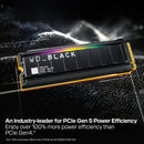 WD 1TB WD_BLACK SN8100 NVMe PCIe 5.0 M.2 Internal SSD with Heatsink