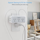 Tessan Multi Plug Outlet Extender with 4 Outlets, 2 USB-A & 1 USB-C Port