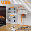 Tessan 5-Outlet Extender & Surge Protector with 2 USB-A & 1 USB-C