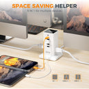 Tessan 9-in-1 30W USB/AC Vertical Charging Station (White)