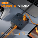 Tessan Fast-Charging Surge Protector with 4-Outlets, 2 USB-A & 2 USB-C (6', Flat Plug)