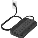 Tessan Surge Protector with 22 Outlets, 2 USB-A & 2 USB-C (Black, 6')