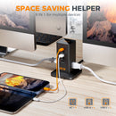 Tessan 9-in-1 30W USB/AC Vertical Charging Station (Black)