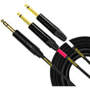 Mogami Gold Insert or Left/Right Split TRS to Dual TS Cable (20')