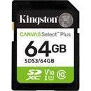 Kingston 64GB Canvas Select Plus UHS-I SDXC Memory Card