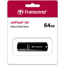 Transcend 64GB JetFlash 350 USB 2.0 Flash Drive (Black)