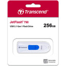 Transcend 256GB JetFlash 790 USB 3.2 Gen 1 Flash Drive (White)