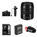 Panasonic Lumix G100D Mirrorless Camera with 12-32mm f/3.5-5.6 and 45-150mm f/4-5.6 Lenses and Content Creation Kit (Black)