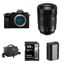 Panasonic Lumix S5 Mirrorless Camera with 24-105mm f/4 Lens and Essentials+ Kit (Black)