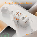 Tessan Universal GaN Travel Adapter with 1 AC Outlet, 3 USB-C & 2 USB-A Ports (100W)