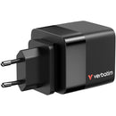 Verbatim 65W 2-Port USB GaN Charger with Retractable Cable