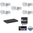 ikan Lyra LBX8-PoE Bi-Color LED Light Panel (White, Switch 5-Light Kit)