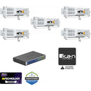 ikan Lyra LBX8-PoE Bi-Color LED Light Panel (White, Unmanaged Switch 5-Light Kit)