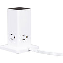 Tessan 9-in-1 65W USB/AC Vertical Charging Station (White)