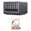 UGREEN 144TB NASync DXP6800 6-Bay NAS Enclosure Kit (6 x 24TB)