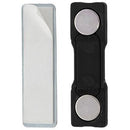 BRADY PEOPLE ID Magnetic Badge with Two Round Magnets and Zinc-Plated Steel Plate (Black, 1.75 x 0.5", 50-Pack)