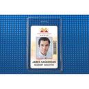 BRADY PEOPLE ID Heavy-Duty Clear Vinyl Vertical Proximity Card Holder (3.75 x 2.38", 100-Pack)
