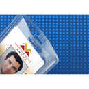 BRADY PEOPLE ID Heavy-Duty Clear Vinyl Vertical Proximity Card Holder (3.75 x 2.38", 100-Pack)