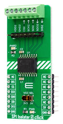 MIKROELEKTRONIKA MIKROE-5179 Add-On Board, SPI Isolator 5 Click, MikroE mikroBUS Compatible Development Boards