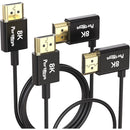 PORTKEYS Ultrathin 10-Core Coaxial HDMl Cable (2-Pack,?1 and 3.2')