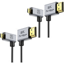 PORTKEYS 2.5mm Ultrathin HDMI Type A to Micro D Cable (2-Pack,?1 and 3.2')