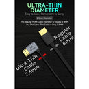 PORTKEYS 2.5mm Ultrathin HDMI Type A to Micro D Cable (2-Pack,?1 and 3.2')