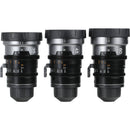Sirui IronStar Series 35, 45 & 60mm T1.9 Full-Frame Anamorphic Lens Set (ARRI PL/EF Mount, Blue Flare)