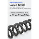 PORTKEYS Twisted Pair PureCopper CoreSlim Coiled HDMl Cable (3.2')