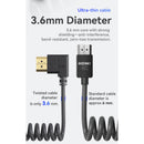 PORTKEYS Twisted Pair PureCopper CoreSlim Coiled HDMl Cable (3.2')