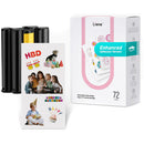 Liene PixCut S1 Sticker Paper with 2 Ink Cartridges (4 x 7", 72 Sheets)