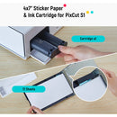Liene PixCut S1 Sticker Paper with 2 Ink Cartridges (4 x 7", 72 Sheets)