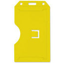 BRADY PEOPLE ID Rigid Plastic 2-Sided Vertical Multi-Card Holder (Yellow, 2.38 x 4.1", 50-Pack)
