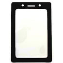 BRADY PEOPLE ID Clear Vinyl Vertical Badge Holder with Black Color Frame (2.25 x 3.44", 100-Pack)