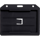 BRADY PEOPLE ID Acetate 2-Sided Horizontal Multi-Card Holder (Black, 3.65 x 2.94", 50-Pack)