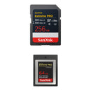 SanDisk 64GB Extreme PRO CFexpress Type B Memory Card with 256GB Extreme PRO UHS-II SDXC Memory Card