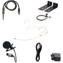 CAD WX1800BP Wireless Microphone System with Lavalier, Headset & Guitar Cable (550 to 590 MHz)