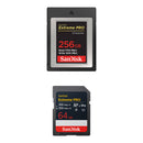 SanDisk 256GB Extreme PRO CFexpress Type B Memory Card with 64GB Extreme PRO UHS-II SDXC Memory Card