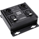 Sescom 4-Channel Passive Balanced Audio Extender Box over Cat 5/6/7 (RJ45 to 2 Female & 2 Male XLR)