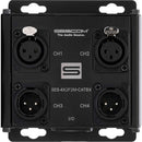 Sescom 4-Channel Passive Balanced Audio Extender Box over Cat 5/6/7 (RJ45 to 2 Female & 2 Male XLR)